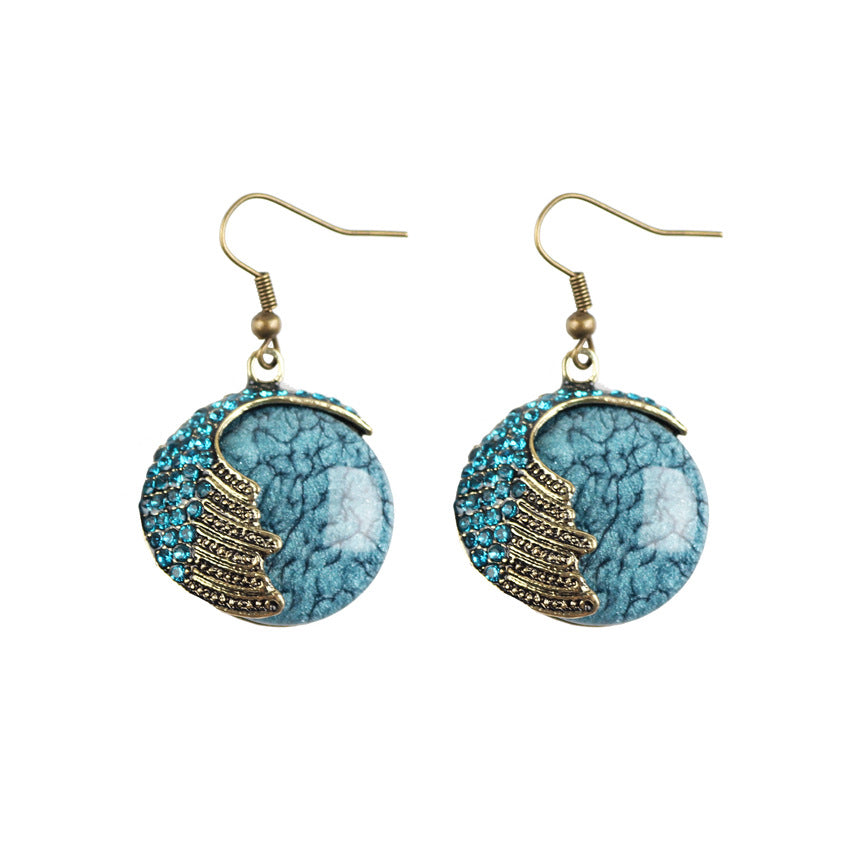 Wholesale Vintage Peacock Alloy Earrings
